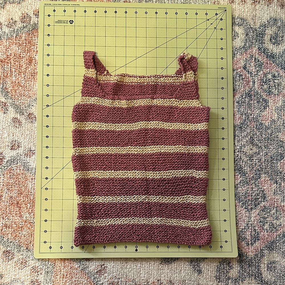 Handmade Striped Knit Summer Tank Top